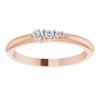14 Karat Rose Gold 0.10 Carat Natural Diamond Graduated Stackable Ring