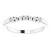 14 Karat White Gold 0.10 Carat Diamond Bead Ring