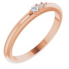 14 Karat Rose Gold .05 Carat Diamond Graduated Stackable Ring