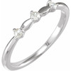 Sterling Silver 0.10 Carat Rose Cut Diamond Stackable Ring