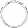 Platinum 0.10 Carat Rose Cut Diamond Stackable Ring