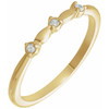 Yellow Gold Ring 14 Karat .03 Carat Rose Cut Diamond Stackable Ring