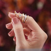 Yellow Gold Ring 14 Karat 0.17 Carat Natural Rose Cut Diamond Stackable Ring