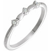 Platinum .03 Carat Rose Cut Diamond Stackable Ring