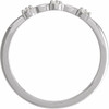 Platinum .03 Carat Rose Cut Diamond Stackable Ring