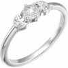 Platinum 0.16 Carat Natural Rose Cut Diamond Stackable Ring