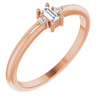 14 Karat Rose Gold .08 Carat Natural Diamond Stackable Ring