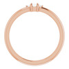 14 Karat Rose Gold .08 Carat Natural Diamond Stackable Ring