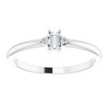 Platinum .08 Carat Natural Diamond Stackable Ring