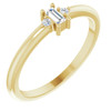 14 Karat Yellow Gold .08 Carat Natural Diamond Stackable Ring