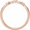 14 Karat Rose Gold 0.10 Carat Rose Cut Diamond Stackable Ring