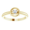 14 Karat Yellow Gold 0.10 Carat Natural Diamond Ring