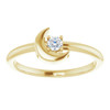 14 Karat Yellow Gold 0.10 Carat Natural Diamond Celestial Ring
