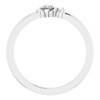 14 Karat White Gold .015 Carat Diamond Flower Ring Size 5