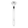 14 Karat White Gold .015 Carat Diamond Flower Ring Size 5