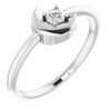 Platinum 0.10 Carat Natural Diamond Celestial Ring