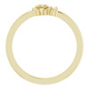 14 Karat Yellow Gold .015 Carat Diamond Flower Ring Size 7