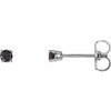 14 Karat White Gold 0.20 Carat Natural Black Diamond Stud Earring with Friction Post