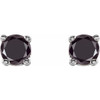 14 Karat White Gold 0.20 Carat Natural Black Diamond Stud Earring with Friction Post