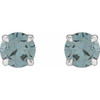 14 Karat White Gold Gray Spinel Earrings