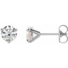 Platinum 3 mm Lab Grown Moissanite Earrings