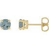 14 Karat Yellow Gold Gray Spinel Earrings