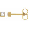 14 Karat Yellow Gold 0.40 Carat Natural Diamond Bezel Set Earrings