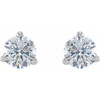 Sterling Silver 0.40 Carat Natural Diamond Threaded Post Earrings