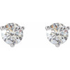 Platinum .03 Carat Natural Diamond Threaded Post Earrings