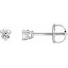 Platinum .06 Carat Natural Diamond Threaded Post Earrings