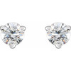 Platinum .06 Carat Natural Diamond Threaded Post Earrings