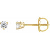14 Karat Yellow Gold .06 Carat Natural Diamond Threaded Post Earrings