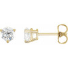 14 Karat Yellow Gold 0.75 Carat Natural Diamond Friction Post Earrings