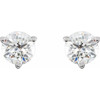 14 Karat White Gold 0.75 Carat Natural Diamond Friction Post Earrings