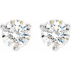14 Karat White Gold 7 mm Round  Lab Grown Moissanite Earrings