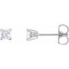 14 Karat White Gold 1 Carat Natural Diamond Earrings