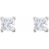 14 Karat White Gold 1 Carat Natural Diamond Earrings