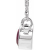 Shop 14 Karat White Gold Ruby 16 inch Necklace