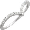 Diamond Ring in 14 Karat  Gold 0.17 Carat Diamond V Ring Size 5