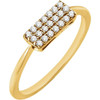 Genuine Diamond set in 14 Karat Yellow Gold 0.17 Carat Diamond Cluster Ring