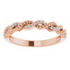 Diamond Ring in 14 Karat Rose Gold .08 Carat Diamond Stackable Ring