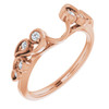 Diamond Ring in 14 Karat Rose Gold 0.12 Carat Diamond Ring Enhancer