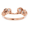 Diamond Ring in 14 Karat Rose Gold 0.12 Carat Diamond Ring Enhancer