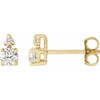 14 Karat Yellow Gold 0.33 Carat Lab Grown Diamond Earrings