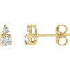 14 Karat Yellow Gold 0.50 Carat Lab Grown Diamond Earrings