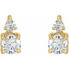 14 Karat Yellow Gold 0.50 Carat Lab Grown Diamond Earrings