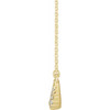 14 Karat Yellow Gold 0.75 Carat Lab Grown Diamond French-Set Bar 18 inch Necklace