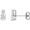 14 Karat White Gold 1 Carat Lab Grown Diamond Earrings