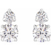 14 Karat White Gold 1 Carat Lab Grown Diamond Earrings