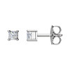 14 Karat White Gold 0.10 Carat Natural Diamond Earrings